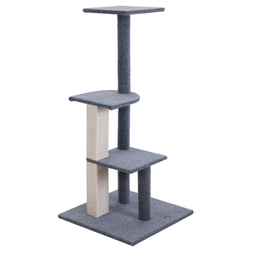 i.Pet Cat Tree 124cm Trees Scratching Post Scratcher Tower Condo House Furniture Wood Steps i.Pet